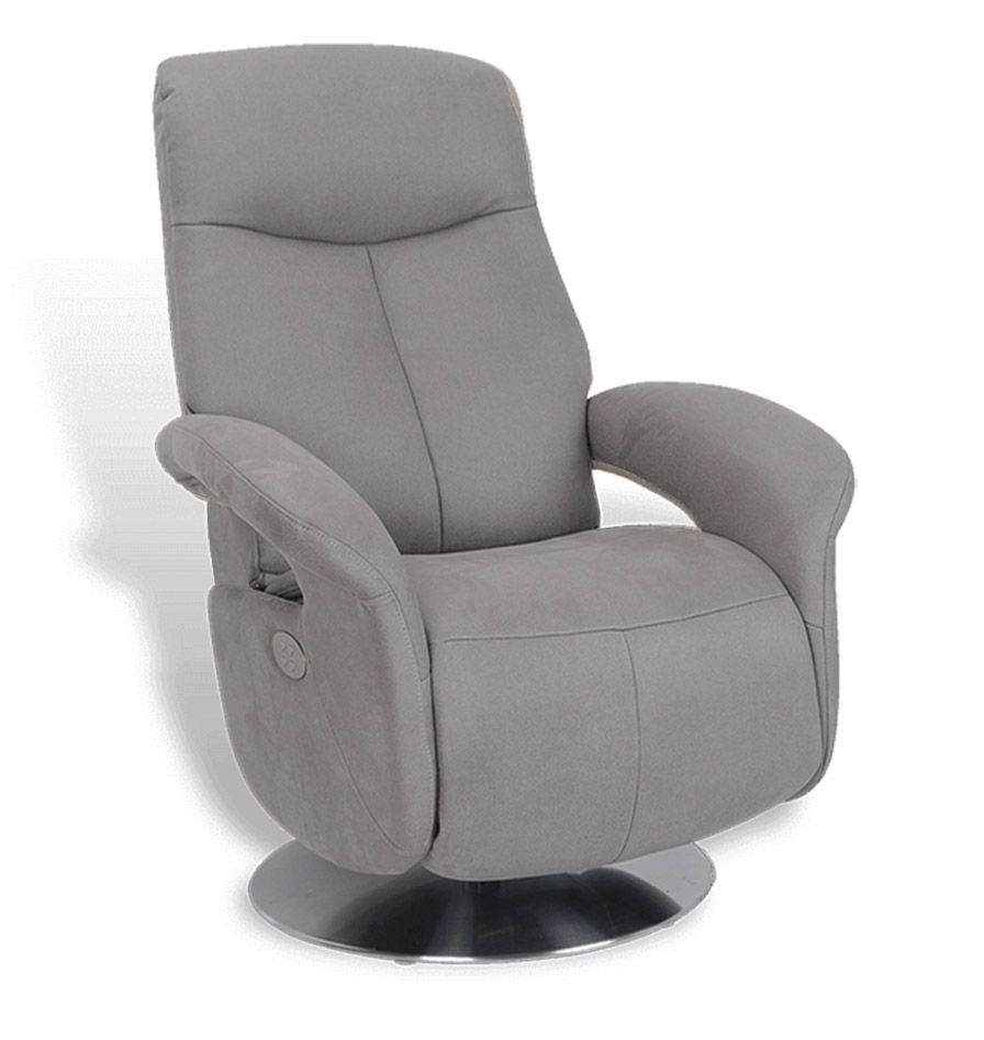 Electric Relaxation Armchair - Leather and Microstar - TOLMA