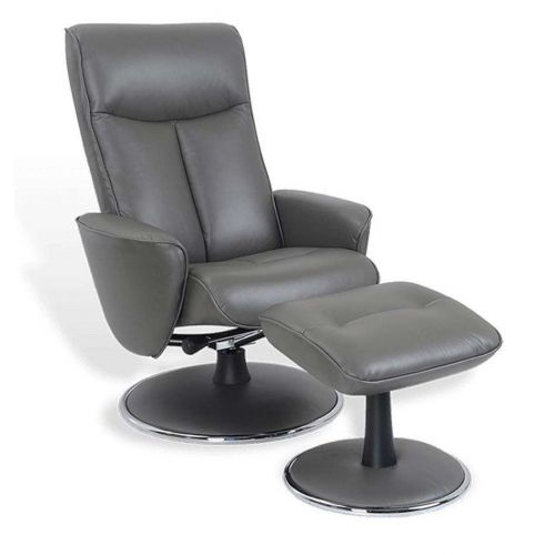 fauteuil -relaxation - television-manuel - cuir-gris - nephos