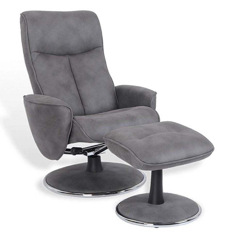 Manual Relaxation Armchair - Leather and Microstar - NEPHOS