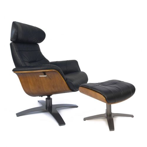 copy of Fauteuil et Pouf relax manuel - Tissu et Chêne Naturel - Aludra