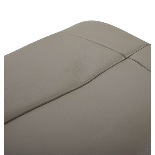 copy of Sillón y puf de piel roja y roble natural - NAOS