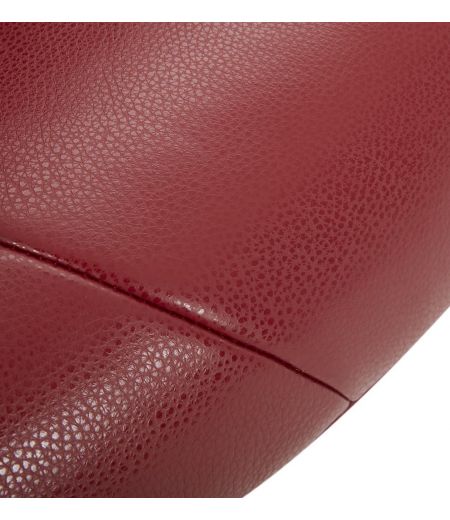 Ensemble fauteuil + pouf cuir et chêne noir - Naos