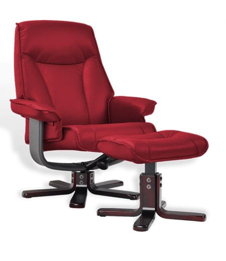 fauteuil -relax-cuir-rouge-manuel- tv-pas cher-nautes