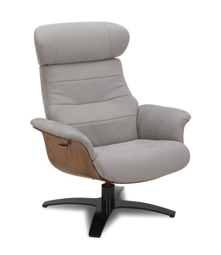 Fauteuil Microfibre et Chêne Naturel - Véga