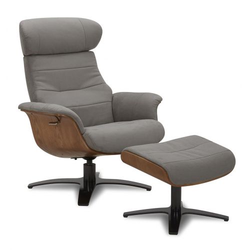 Fauteuil Microfibre et Chêne Naturel - Véga