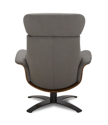 Fauteuil Microfibre et Chêne Naturel - Véga