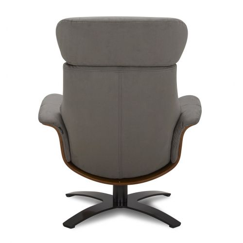 Fauteuil Microfibre et Chêne Naturel - Véga