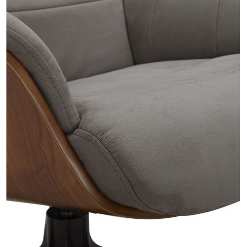 Fauteuil Microfibre et Chêne Naturel - Véga