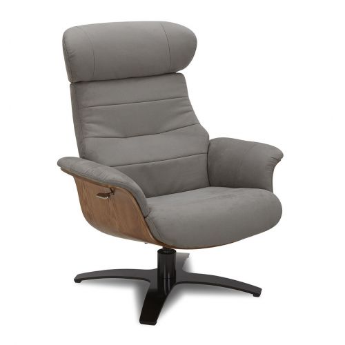 Fauteuil Microfibre et Chêne Naturel - Véga