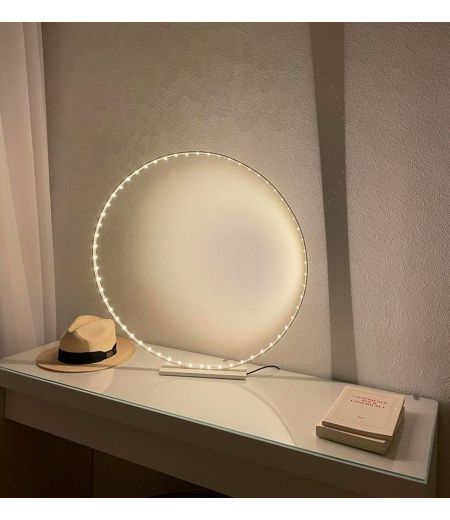 Lámpara Led de Metal Lacado Blanco - The RING