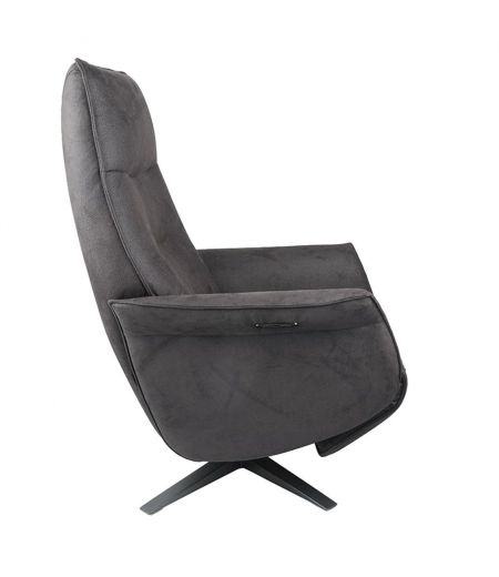 fauteuil -relaxation- design- electrique 2 moteurs -microfibre-marron-chocolat saturne