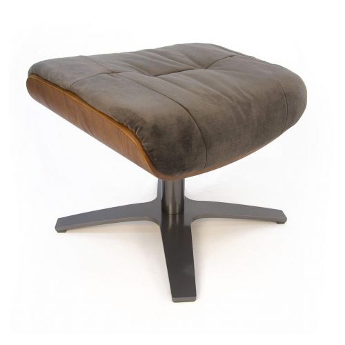 Puf de Tela o Terciopelo y Roble Natural - Véga