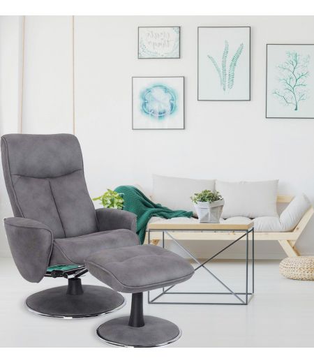 fauteuil -relaxation -manuel-tissu-microfibre-anthracite- mal de dos-nephos