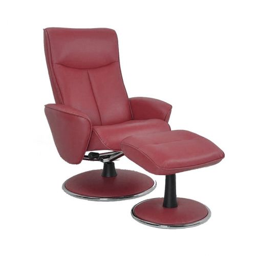 fauteuil -relaxation -manuel-cuir-rouge- moderne-pivotant-nephos