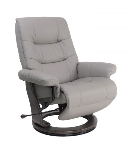 Sillón de relajación de diseño en piel o microfibra - MAX - Tourterelle 100