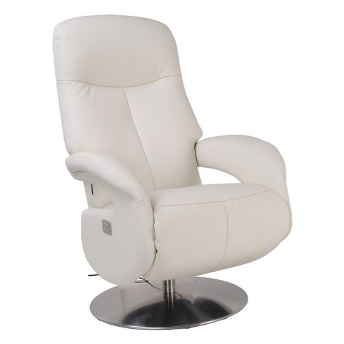 fauteuil -relaxation -electrique -2moteurs- design-cuir- blanc-tolma
