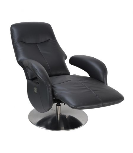 fauteuil -relaxation -electrique -2moteurs- design-cuir- noir-tolma