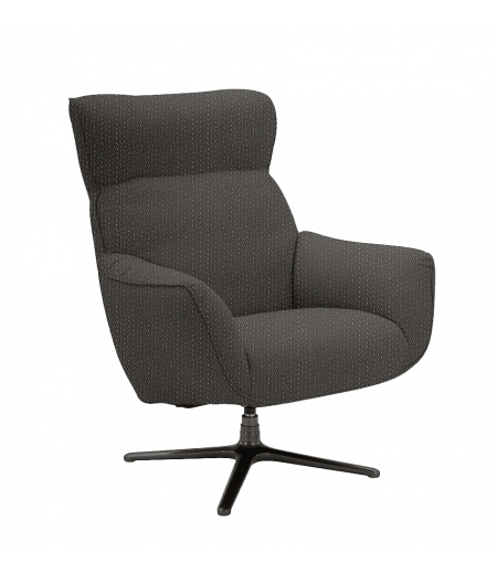 Fauteuil de Relaxation Design - Cuir ou Tissu - CASSIOPEE - Anthracite