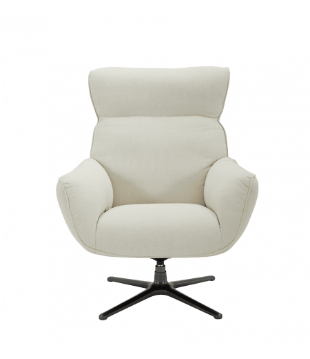 Fauteuil de Relaxation Design - Cuir ou Tissu - CASSIOPEE - Beige