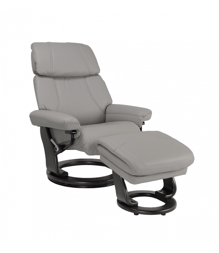 Sillón de relajación manual en piel o microstar - MINORQUE - Tourterelle 100